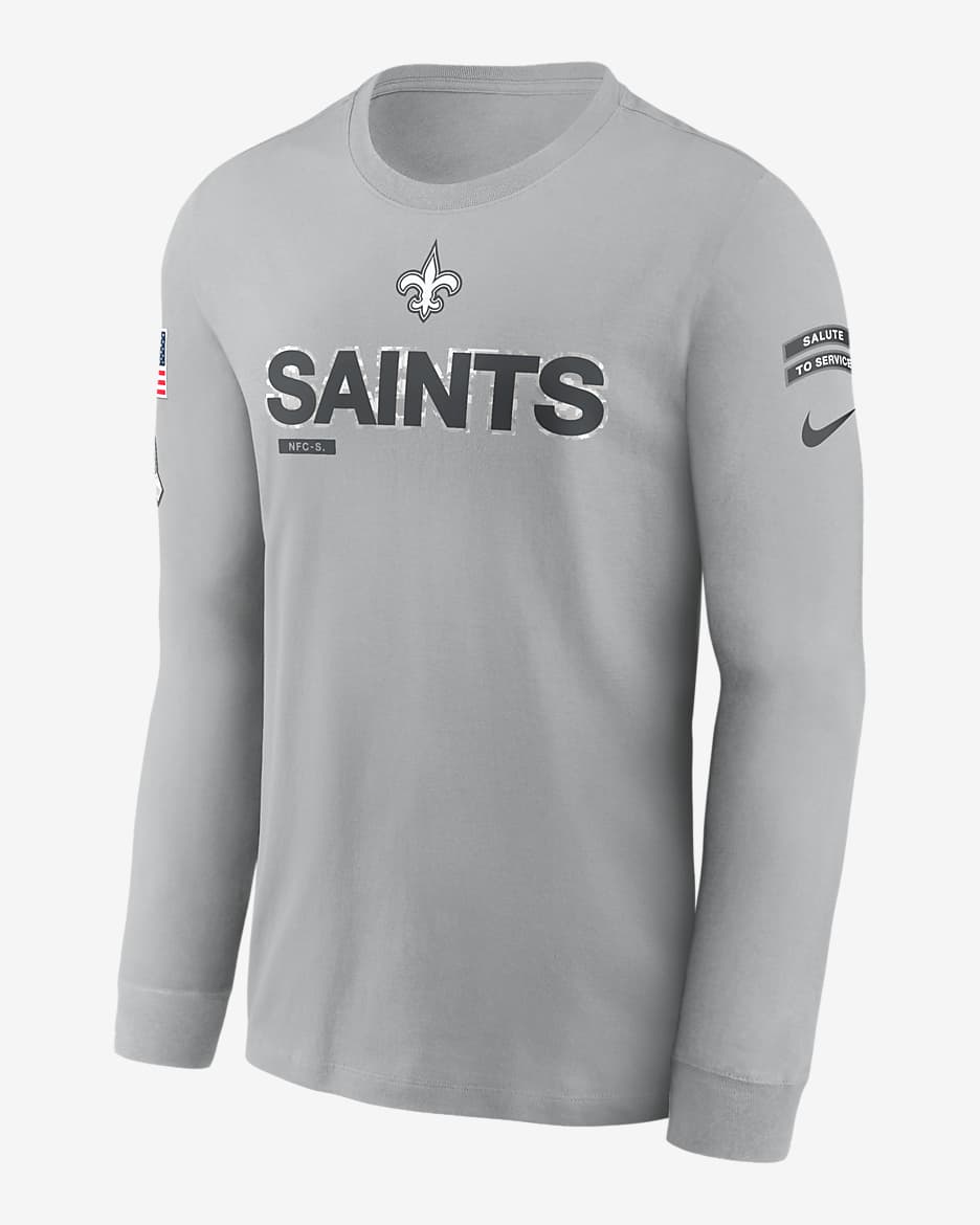 New Orleans Saints Salute to Service Mascot Edge Legend Men s Nike NFL Long Sleeve T Shirt. Nike